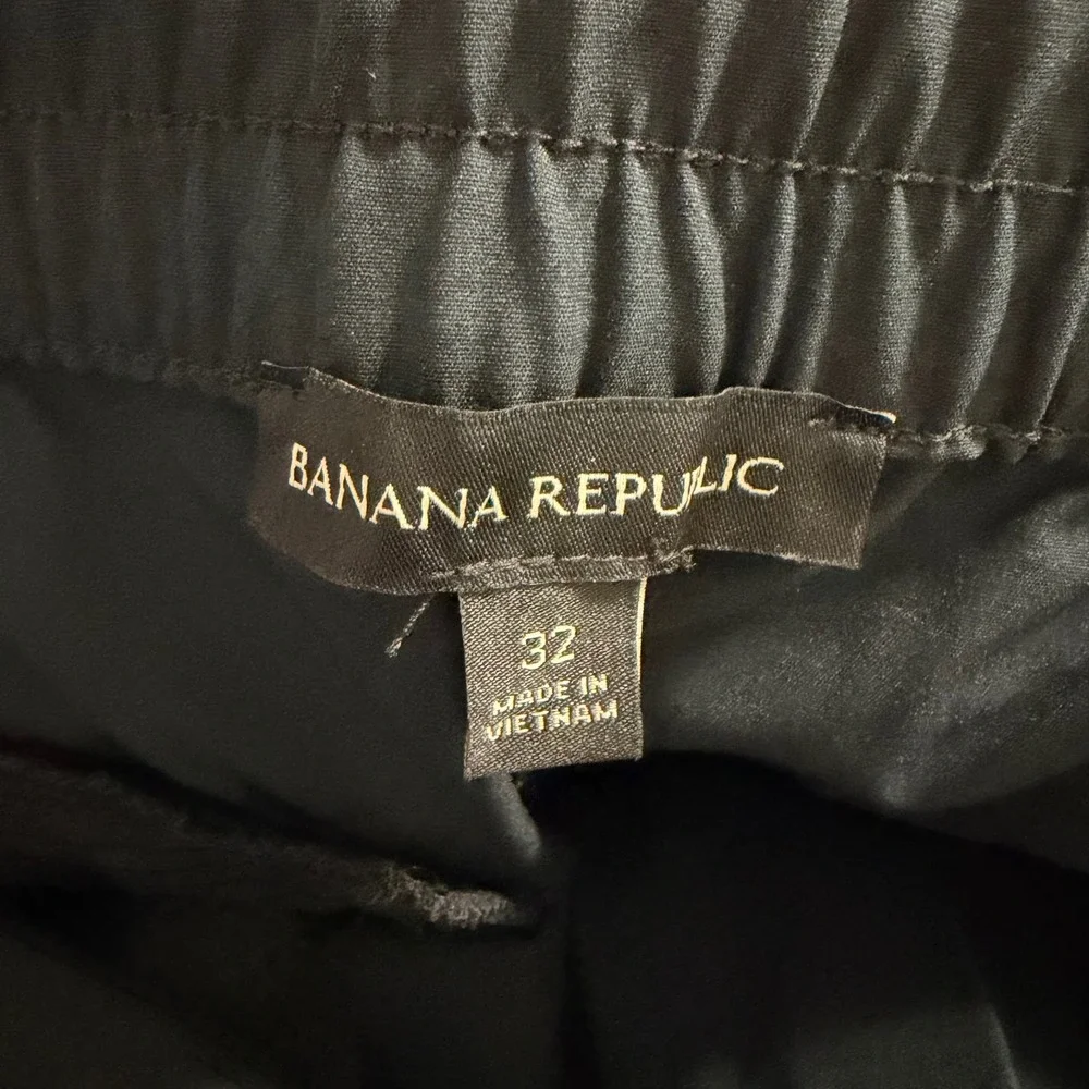 Banana Republic Ripstop Jogger Lightweight Utility Black‎ Mens 32